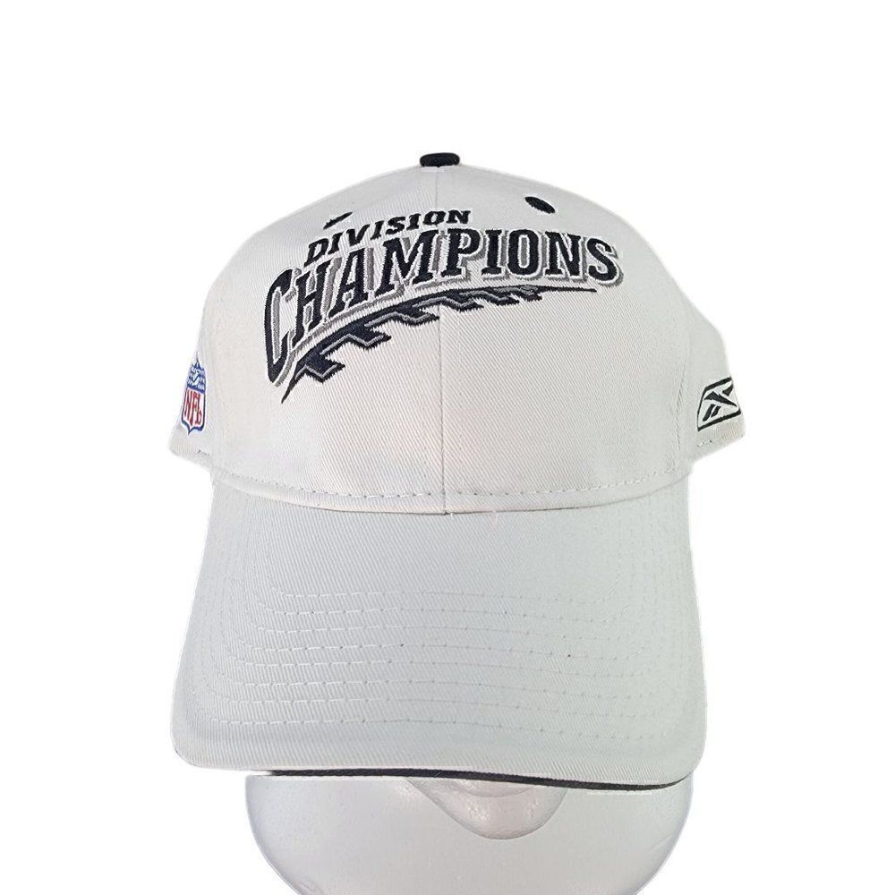 Division Champions NFL Reebok White Baseball Cap Hat Strapback - New!